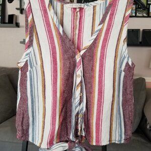 Vanilla Star Multi Colored Striped Tank